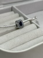 Berloque Cravejado Retangular Azul